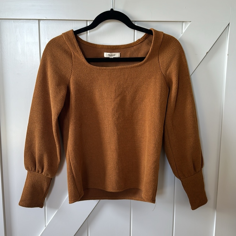 Madewell ottoman sqaure neck in autumn - Picture 6 of 16